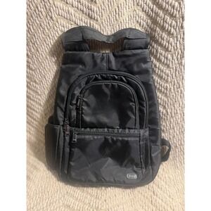 Lug Hatchback 3.0 Backpack Travel Bag Purse in Black with RFID - Unisex EUC